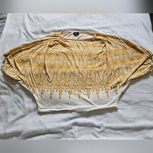 Gold and Cream Batwing Top